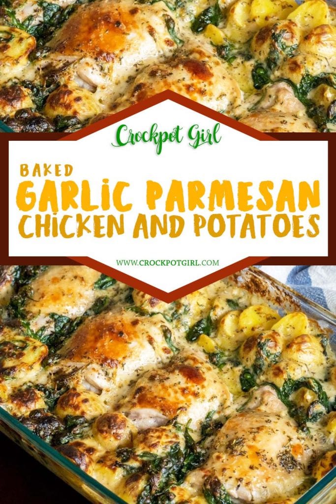 Baked Garlic Parmesan Chicken And Potatoes Crockpot Girl 