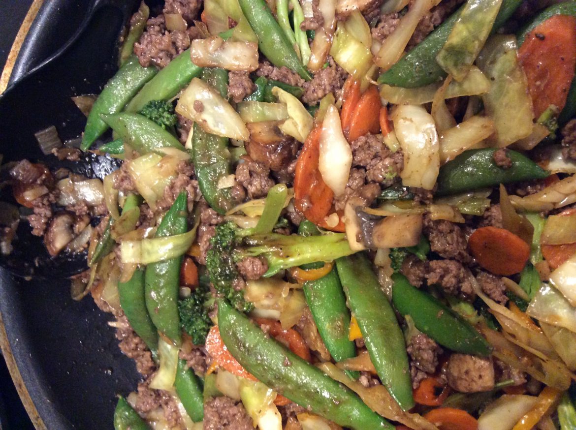 Black Pepper Beef and Cabbage Stir Fry