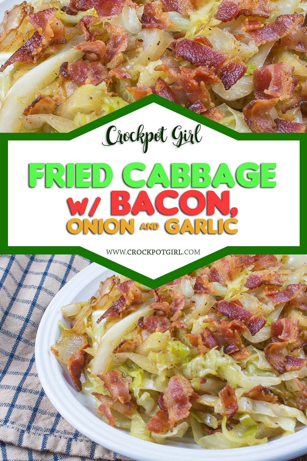 Fried Cabbage with Bacon, Onion, and Garlic Recipe