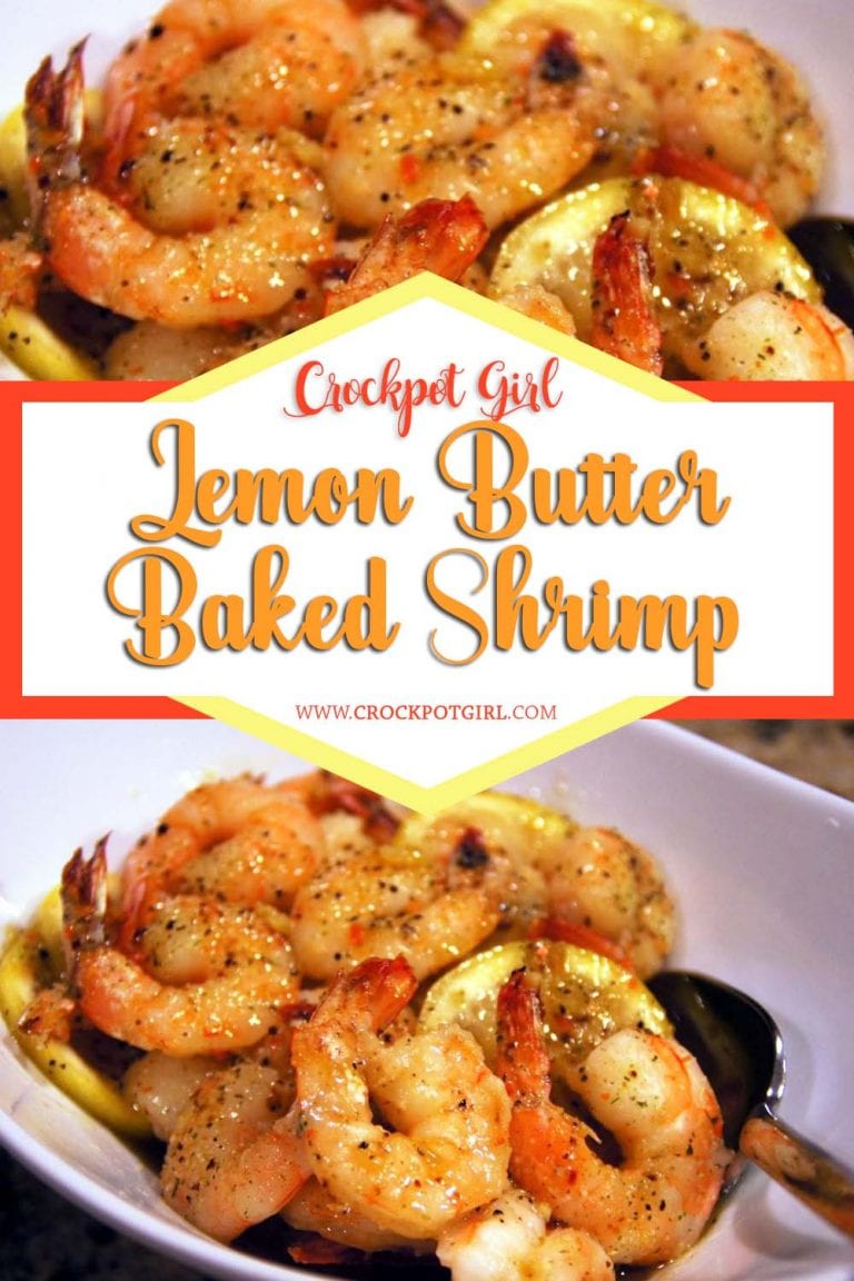 Lemon Butter Baked Shrimp - Crockpot Girl