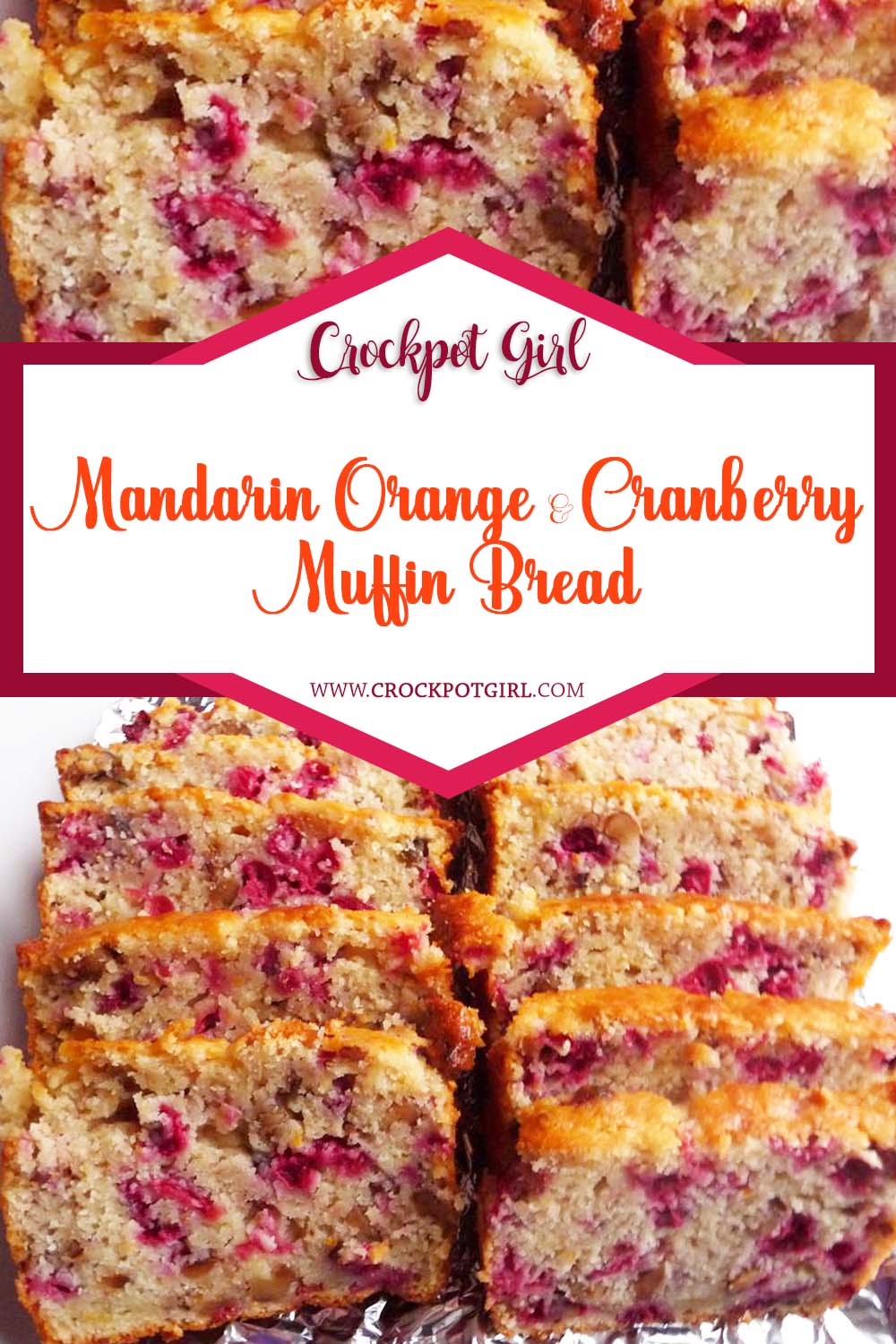 Mandarin Orange and Cranberry Muffin Bread - Crockpot Girl