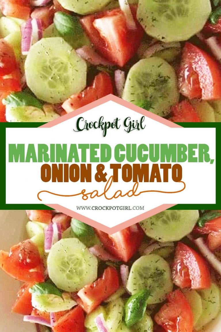 Marinated Cucumber, Onion, and Tomato Salad - Crockpot Girl