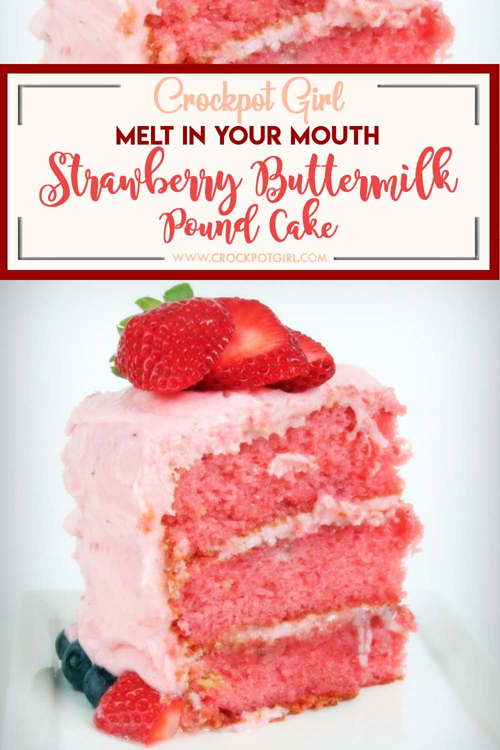 Strawberry Buttermilk Pound Cake Recipe