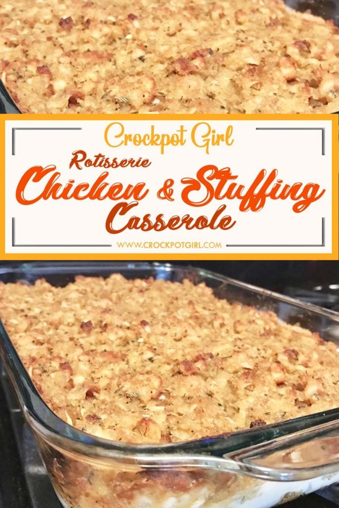 Rotisserie Chicken and Stuffing Casserole - Crockpot Girl