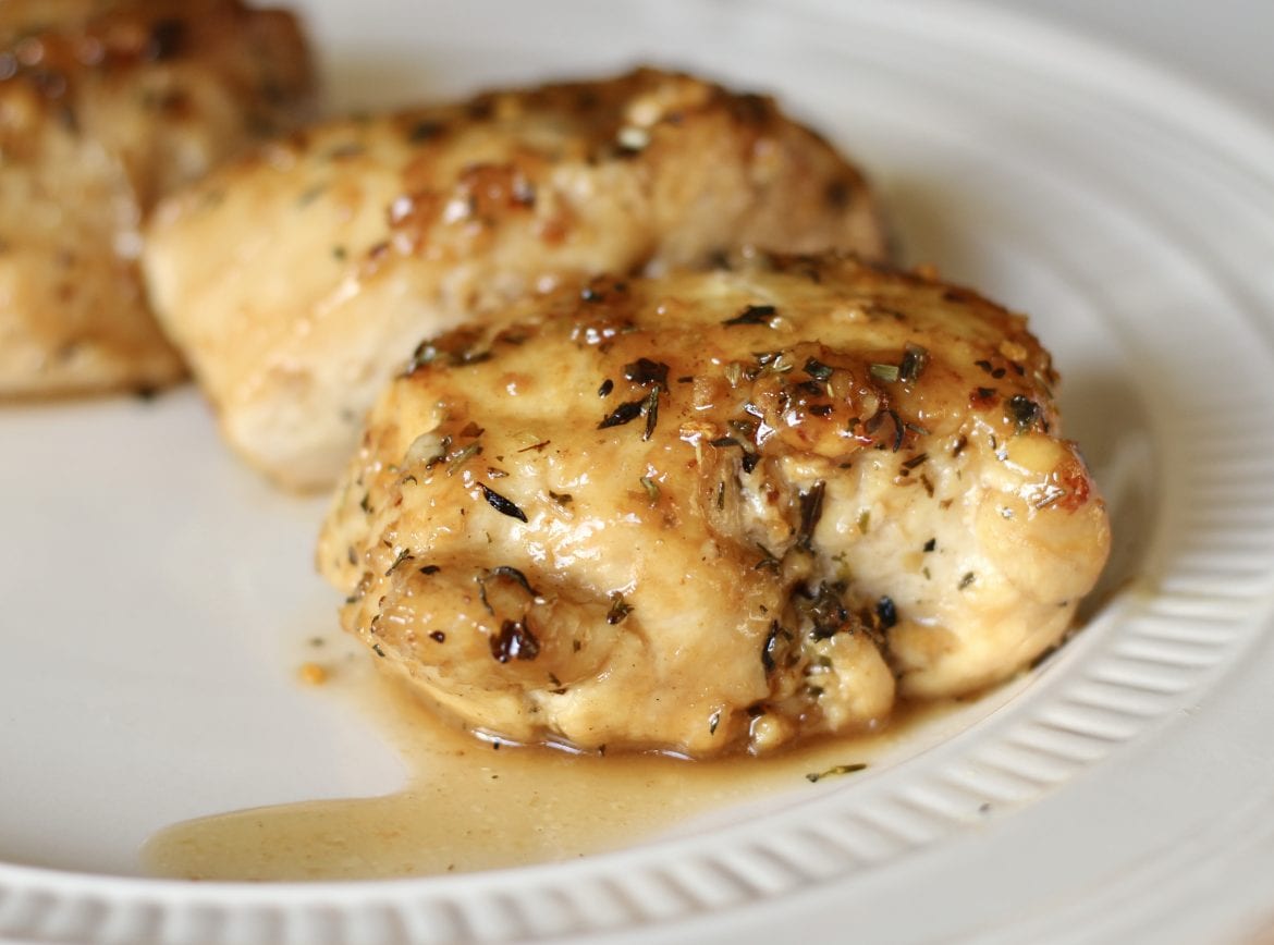 Crispy Garlic-Brown Sugar Chicken Thighs