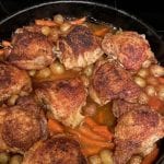 Skillet Chicken Thighs with Carrots and Potatoes