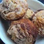 Jumbo Fluffy Walnut Apple Muffins With Buttery Crumb Topping