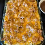 MASHED POTATO CASSEROLE WITH CRISPY CHICKEN MASHED POTATO CASSEROLE WITH CRISPY CHICKEN
