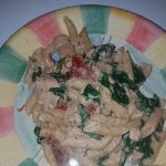 ASIAGO CHICKEN PASTA WITH SUN-DRIED TOMATOES AND SPINACH
