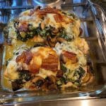 SMOTHERED CHICKEN WITH MUSHROOM SPINACH