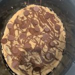 SLOW-COOKER REESE’S™ PEANUT BUTTER CUP SWIRL CAKE